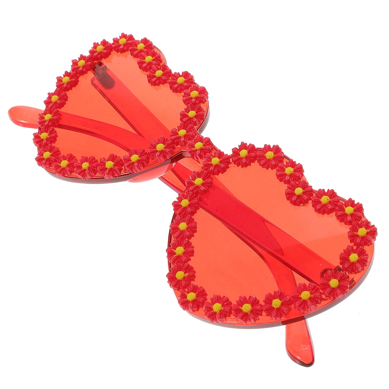 

1pc Heart Shaped Sunglasses Women Red Heart Glasses Beach Birthday Lightweight Durable Sun Protection Accessories