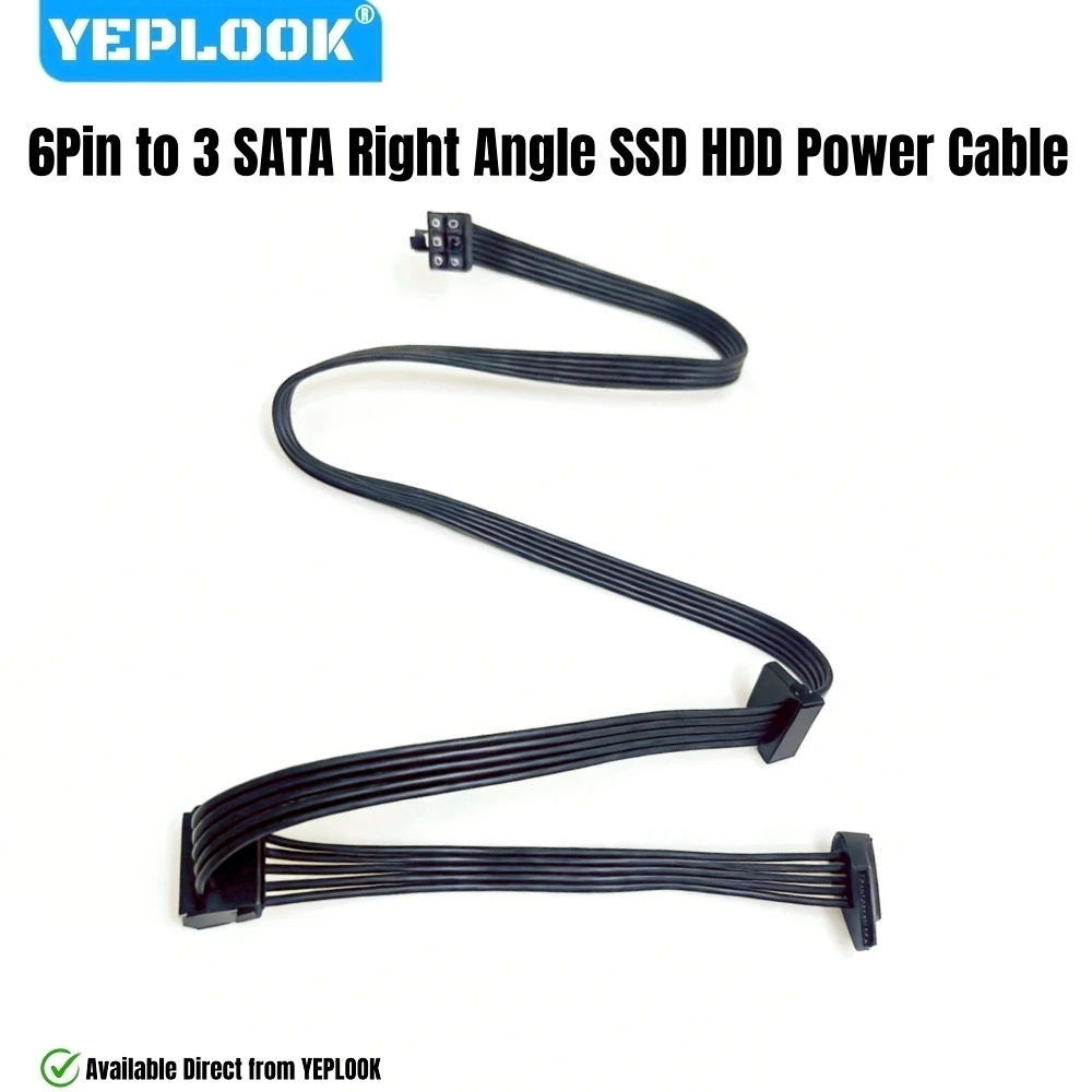 

YEPLOOK 3 SATA Power Cable for Corsair HX Gold PSUs, HDD SSD Power Cable for Corsair HX1200, HX1050, HX1000, HX850, HX750, HX650
