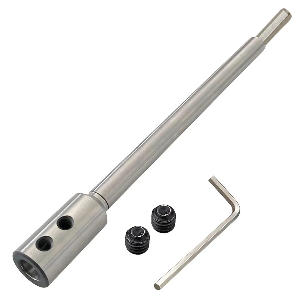 

Drill Extender 10 Inch Alloy Steel Bit Extension Fixed Nuts Hexagonal Wrench Set For Woodworking Power Tools Parts