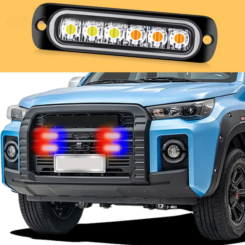 

2pcs Truck side light 6LED Side light Pickup forklift Strobe light 6Signal light