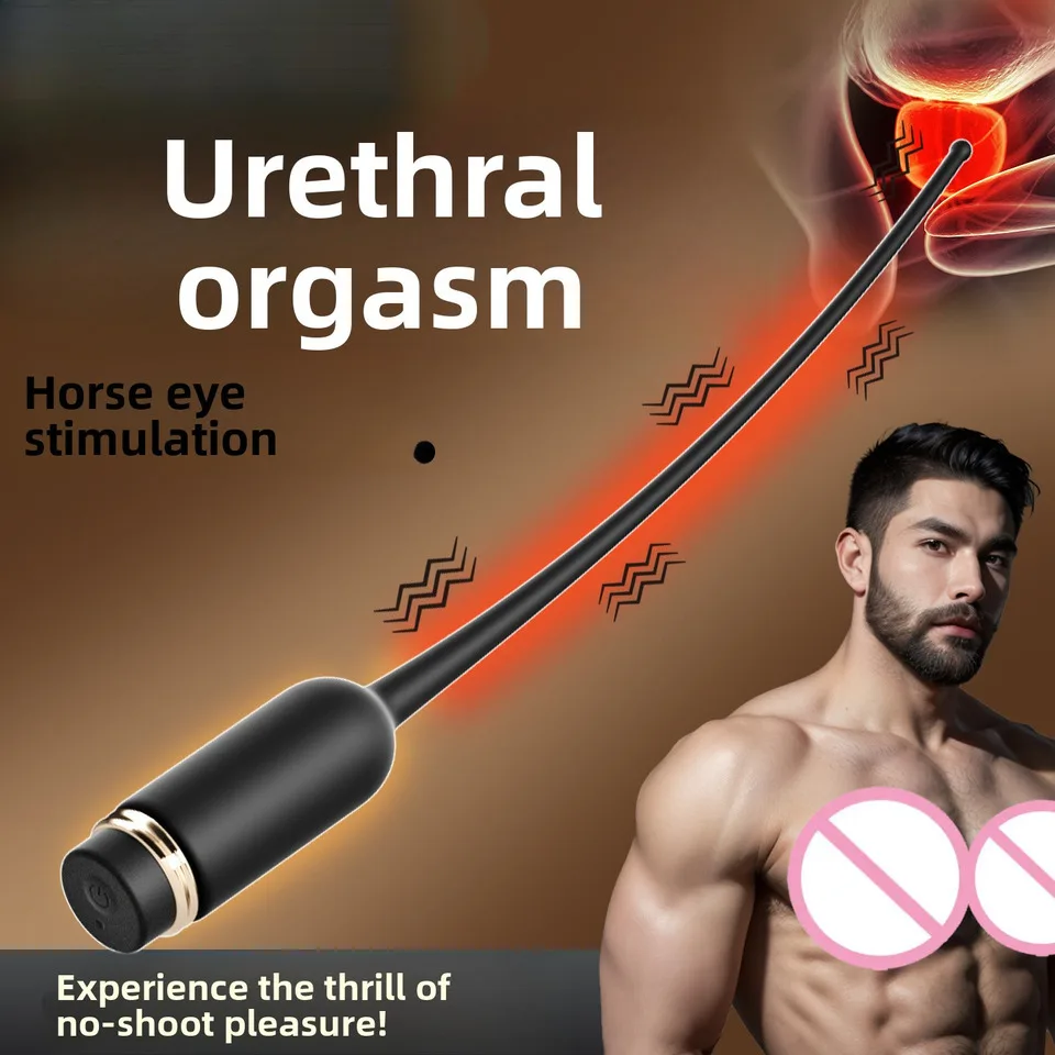Silicone Horse Eye Stick Stimulation Penis Plug 10 Frequency Sounding Urethra Catheter Male Masturbator Dilator Adult Sex Toys