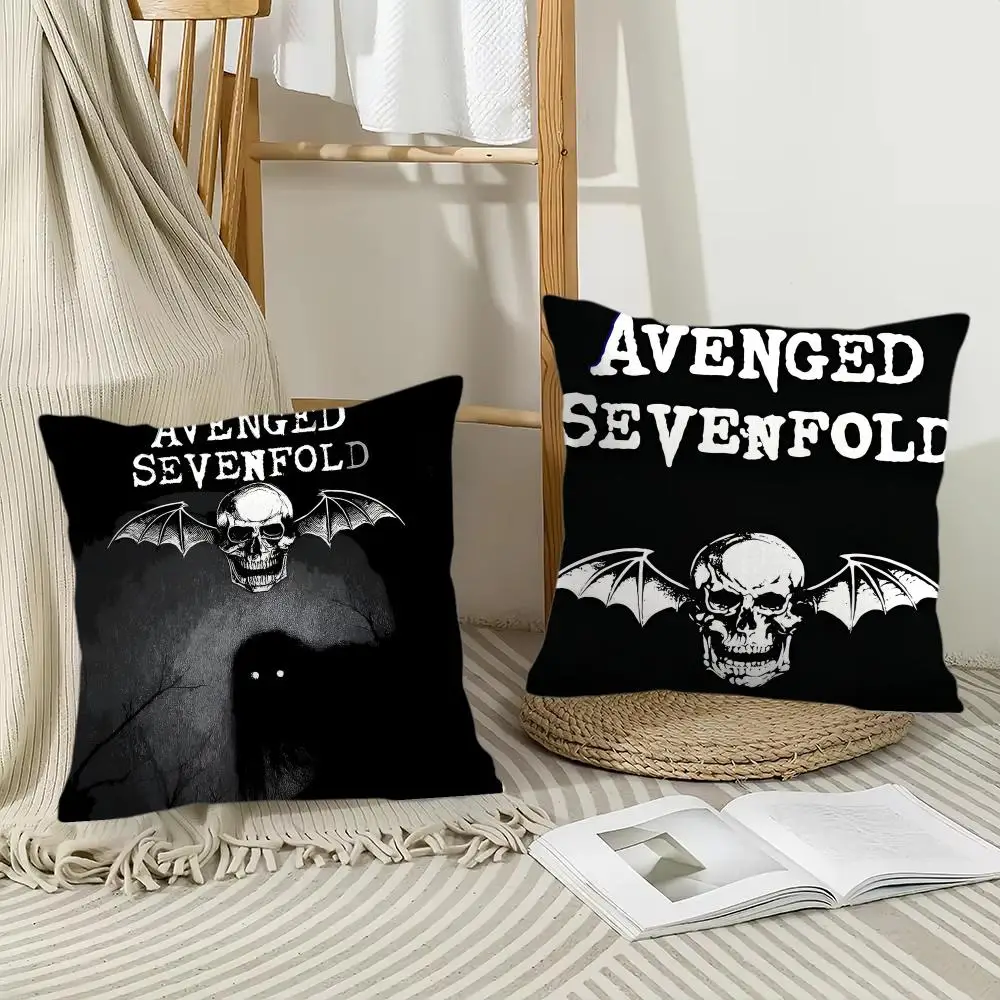 A-Avenged Sevenfold Cushion Cover Pillow Case Short Plush Square Throw Pillow Covers Pillowcase Sofa Home Decor Gift