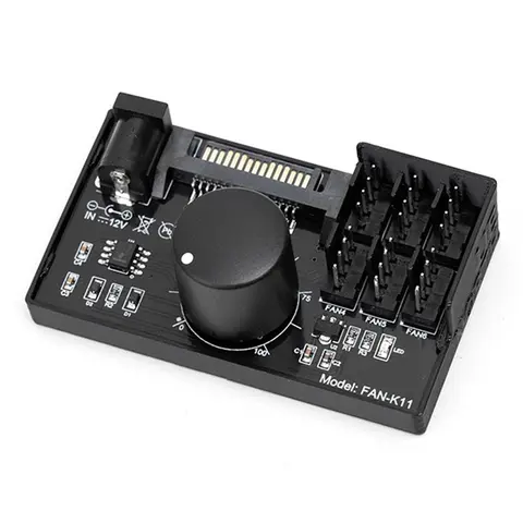 A16Q-PWM 팬 속도 컨트롤러 고전력 Sata DC 전원 4핀 팬 거버너 NAS 서버 팬 속도 제어 PWM 속도 조절