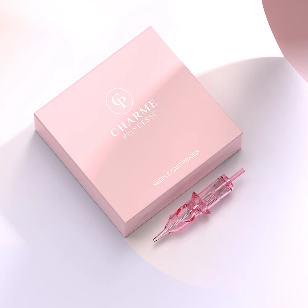 Charme Princess 10PCS Tattoo Cartridges RL Pink Disposable Embroidery Makeup Sterilized Safe Single Needles For Tattoo Supply