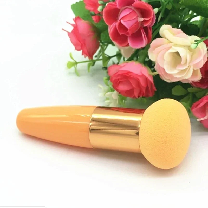 Éponge de poudre de fond de teint pour femme, éponge de beauté, bouffée cosmétique, pinceaux de maquillage pour le visage, outils avec poignée, pièce plus lente, 1PC