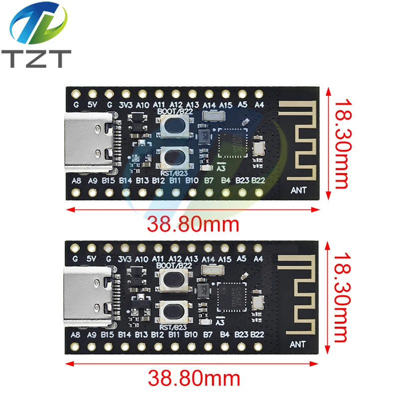 CH573F CH582F BLE5.3 BLE4.2 Ble Core Development Board Module 60MHz RAM 18KB 32KB ROM 448KB