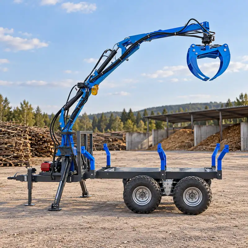 Forest Log Grapple Trailer Customized Rotating Log Grapple for Forestry Transport Premium Duty Wood Handling Trailer