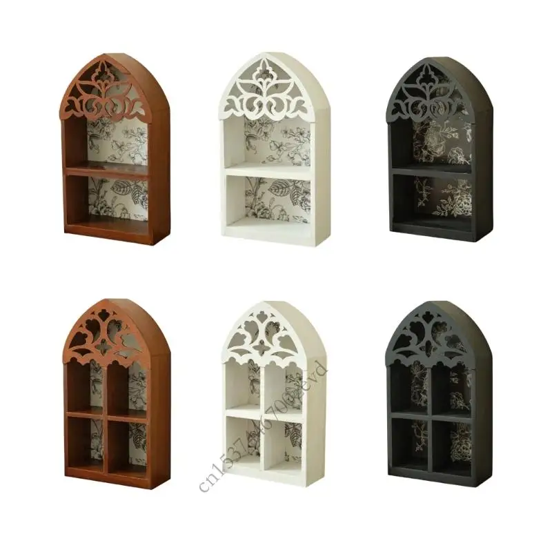 

Gothics Inspireds Wall Shelf Intricate Crystal Display Shelf For Altar Decors P9YB