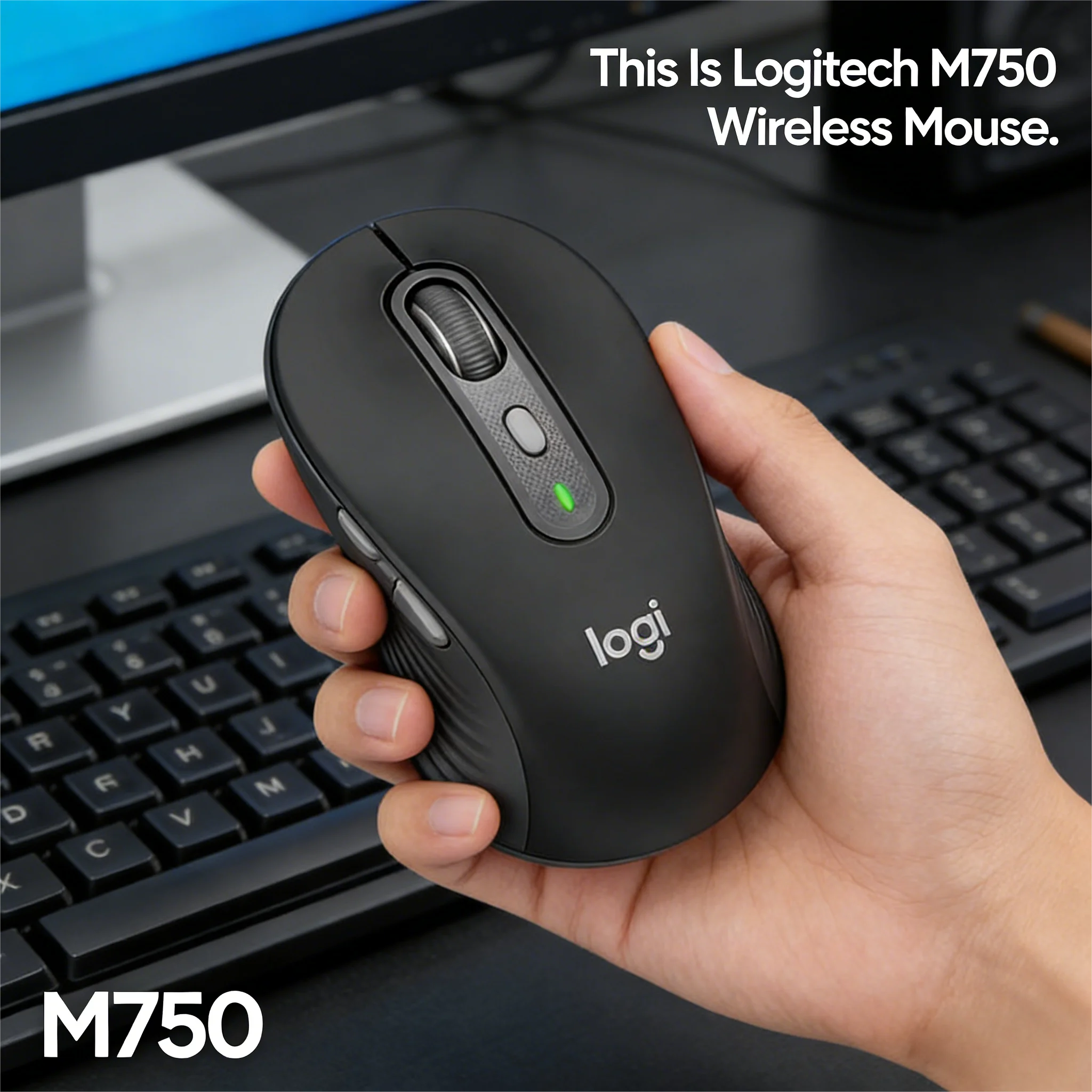 

M750 Light-Sound Wireless Mouse Silent Operation Multi-Device Switching