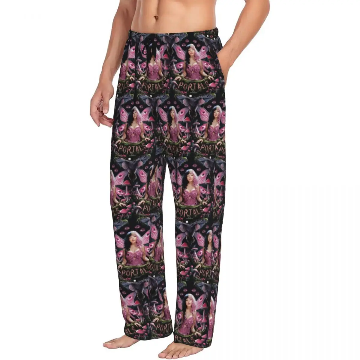 Custom Melanie Martinez Face Pajama Pants Men Sleepwear Sleep Lounge Bottoms with Pockets
