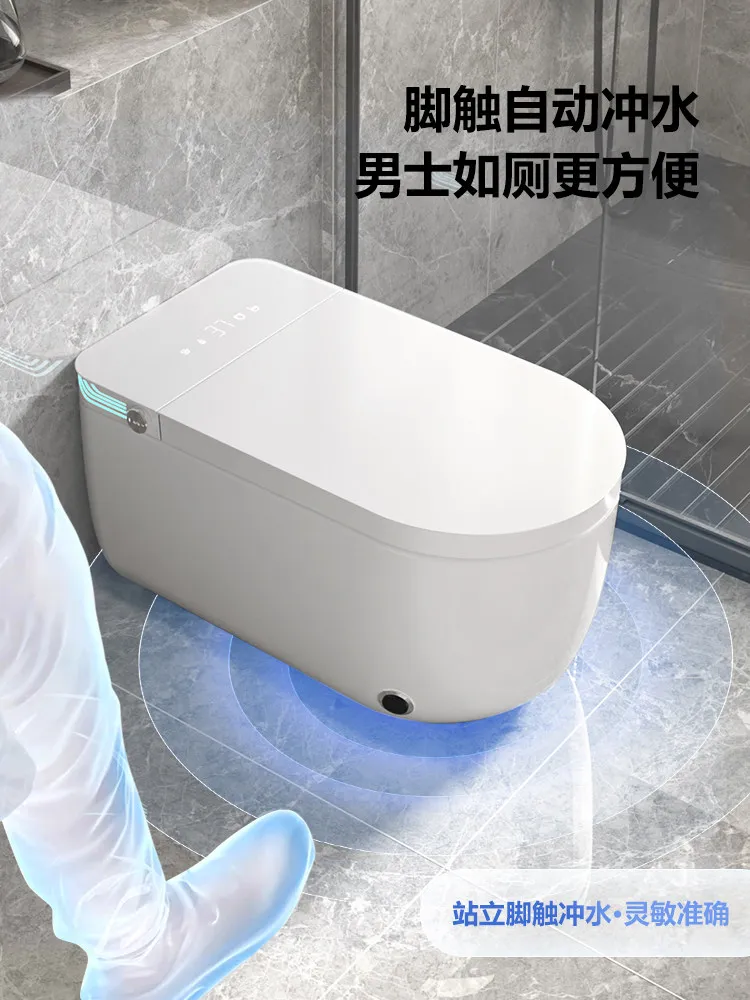 Inteligentna toaleta dwufunkcyjna do kucania i siedzenia, automatyczne otwieranie typu clamshell, piankowy ekran ochronny, brak ograniczeń ciśnienia wody, zintegrowana wanna.