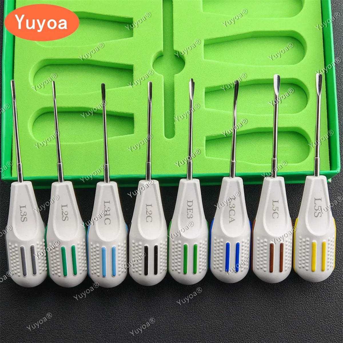 8pcs/set Dental Teeth Extracting Elevator Surgical Extraction Tooth Root Tip Surgery Forceps Minimally Invasive Tooth Extracting