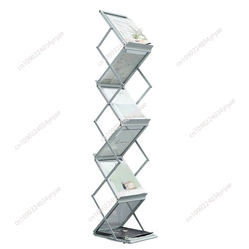 

Folding exhibition information rack shooting props magazine floor album display rack