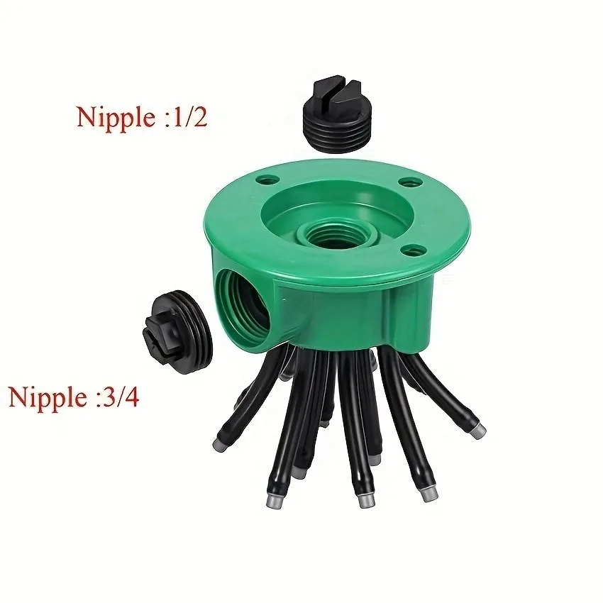 360 ° Rotierender Automatischer Gartensprinkler, Mehrkopf-Wassersprüher für Rasenbewässerung, Gartenbewässerungswerkzeug – Detail 2