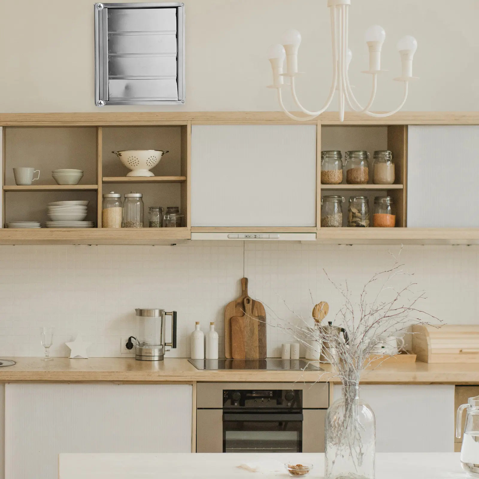 Stainless Steel Dryer Vent Cover with Louvered Design – Rust Resistant, Easy Install, for Outdoor Kitchen & Bathroom