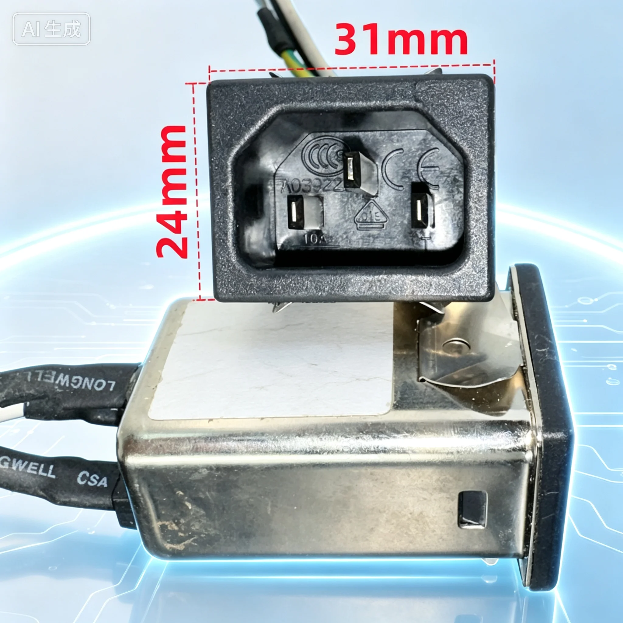 Genuine Filter Socket 03GENG3E Card Power Filter Anti-interference With Harness 3A for DELTA