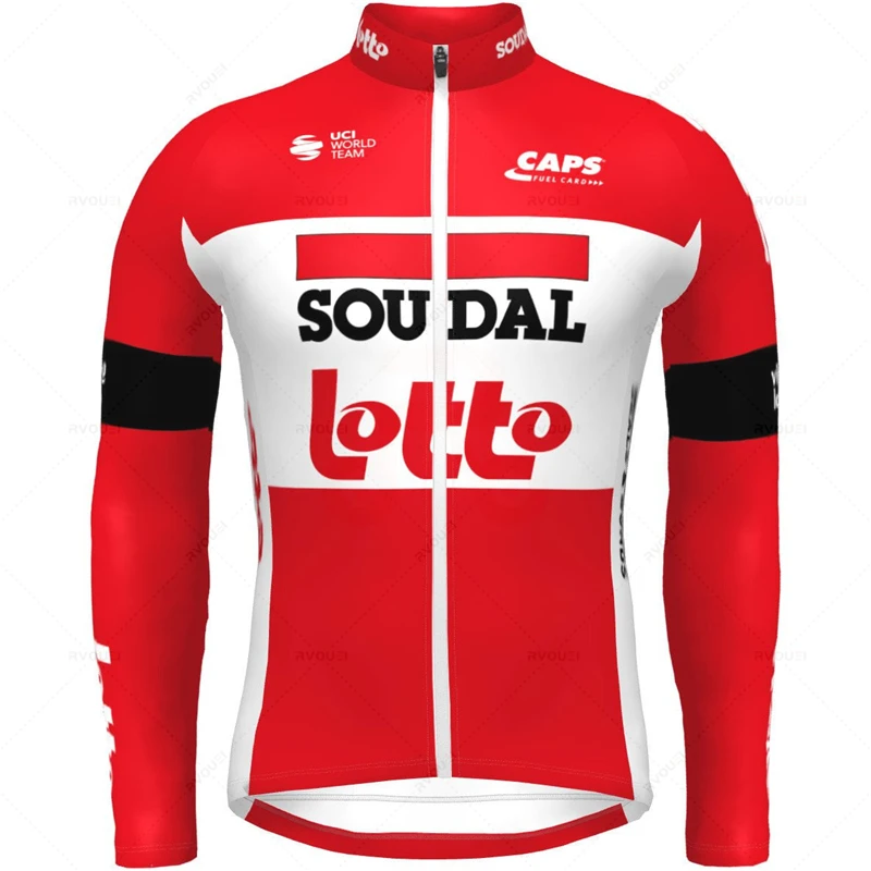 Lotto Soudal Autumn Cycling Clothing Set Road Bike Clothes Long Sleeve Jersey MTB Uniform Bicycle Bib Pants Riding Sport Shirt