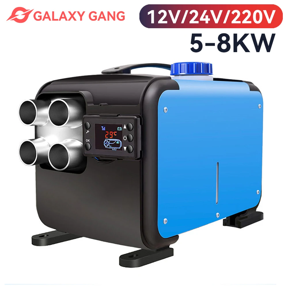 Galaxy Gang 8kw 5kw 12v 24v Car Heater Diesel Air Heater All In One With Silencer For Car Bus Trailer RV Diesel Vehicle Parking