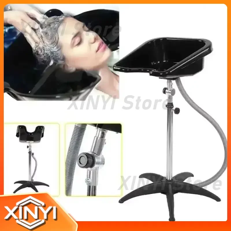 Hairdresser Chair Wash Mobile Shampoo Bowl for Barbershop Hair Washing Sink Height Adjustable Suitable for Beauty Salon Home