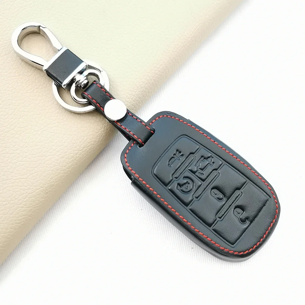 Leather Car Key Cover Case For Dodge Ram 1500 Ram1500 Ram2500 Trx 2021 2020 For Chrysler Cabbage Dodge Jeep Grand Cherokee