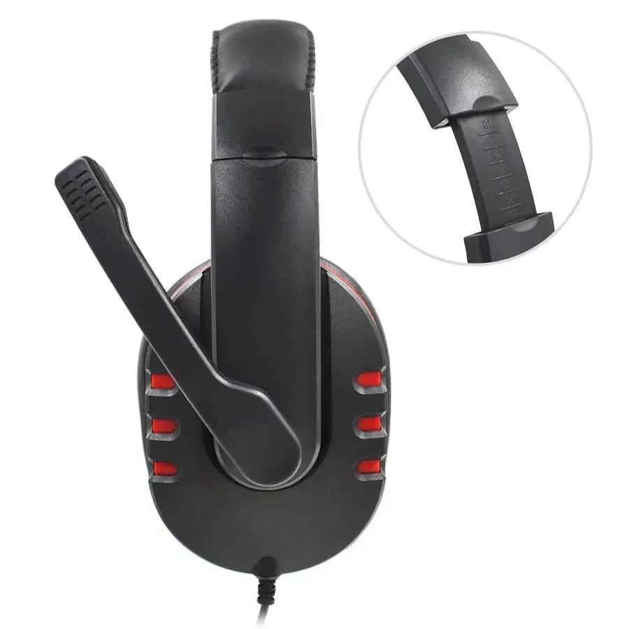 3,5-mm-Audiokabelkopfhörer Kabel gebundene Gaming-Headset-Kopfhörer Bass musik für ps4-Spielstation 4-Gamer-Computer mit Mikrofon