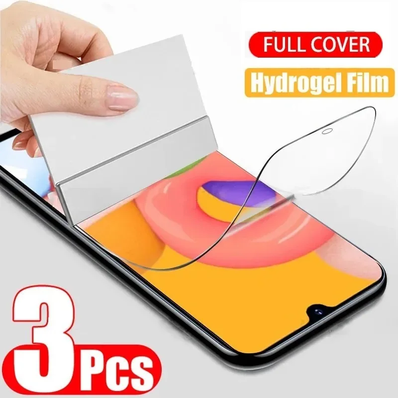 3Pcs Hydrogel Film Für Samsung Galaxy S24 S23 S22 S21 S20 S25 Ultra Plus A55 A54 A34 A52 Telefon zubehör Screen Protector