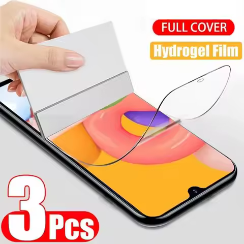 3Pcs Hydrogel Film For Samsung Galaxy S24 S23 S22 S21 S20 S25 Ultra Plus A55 A54 A34 A52 Phone Accessories Screen Protector