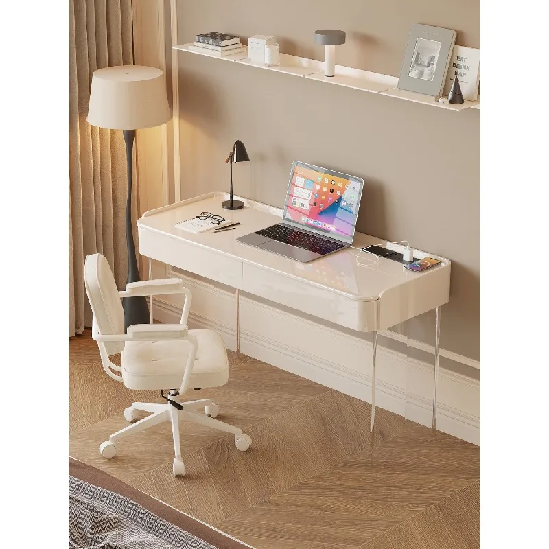 Luo Xue Italian minimalist Nordic solid wood desk study computer desk calligraphy table modern simple household writing table