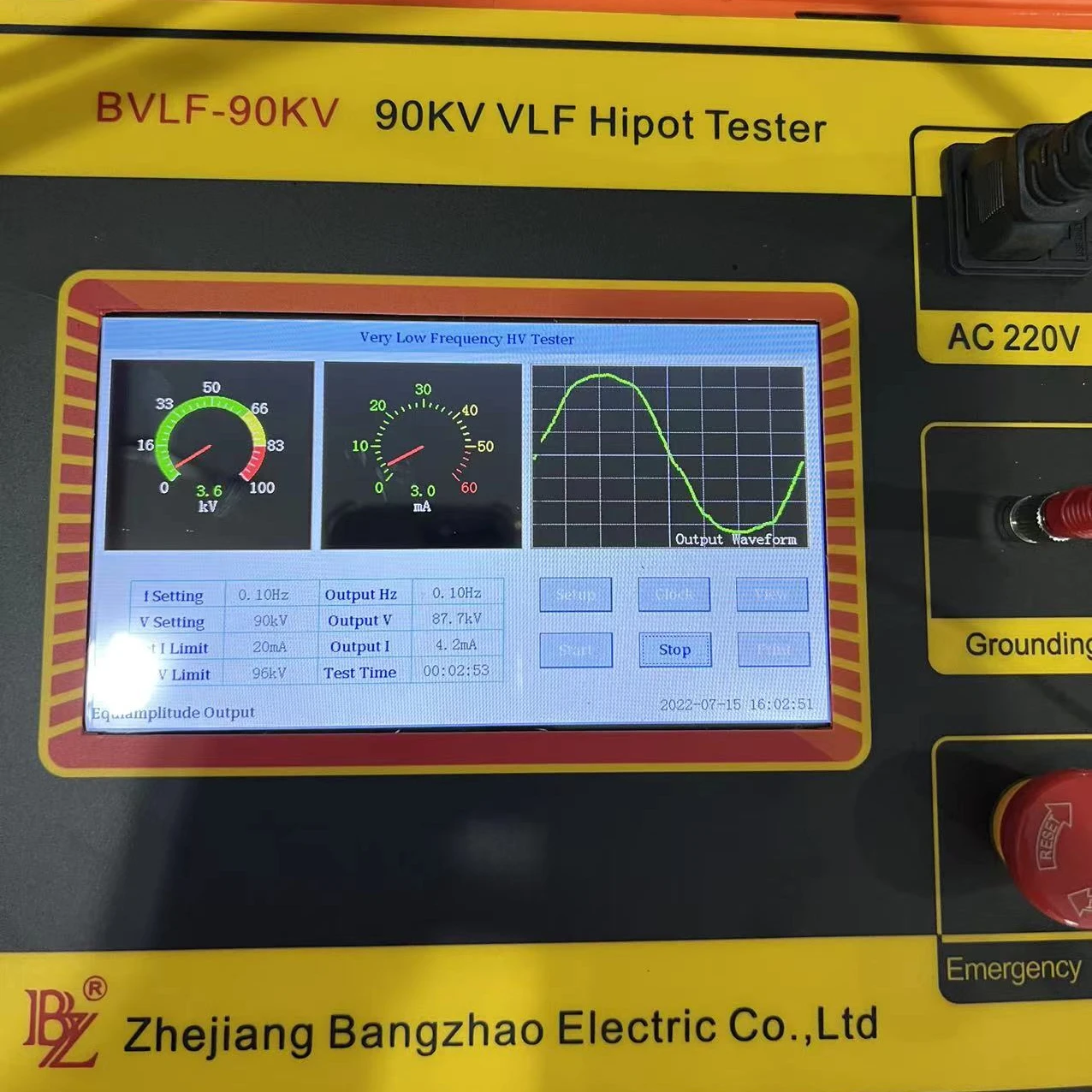 220VAC 60HZ input Laboratory high pressure testing equipment Very-Low-Frequency AC High Voltage Test Instrument