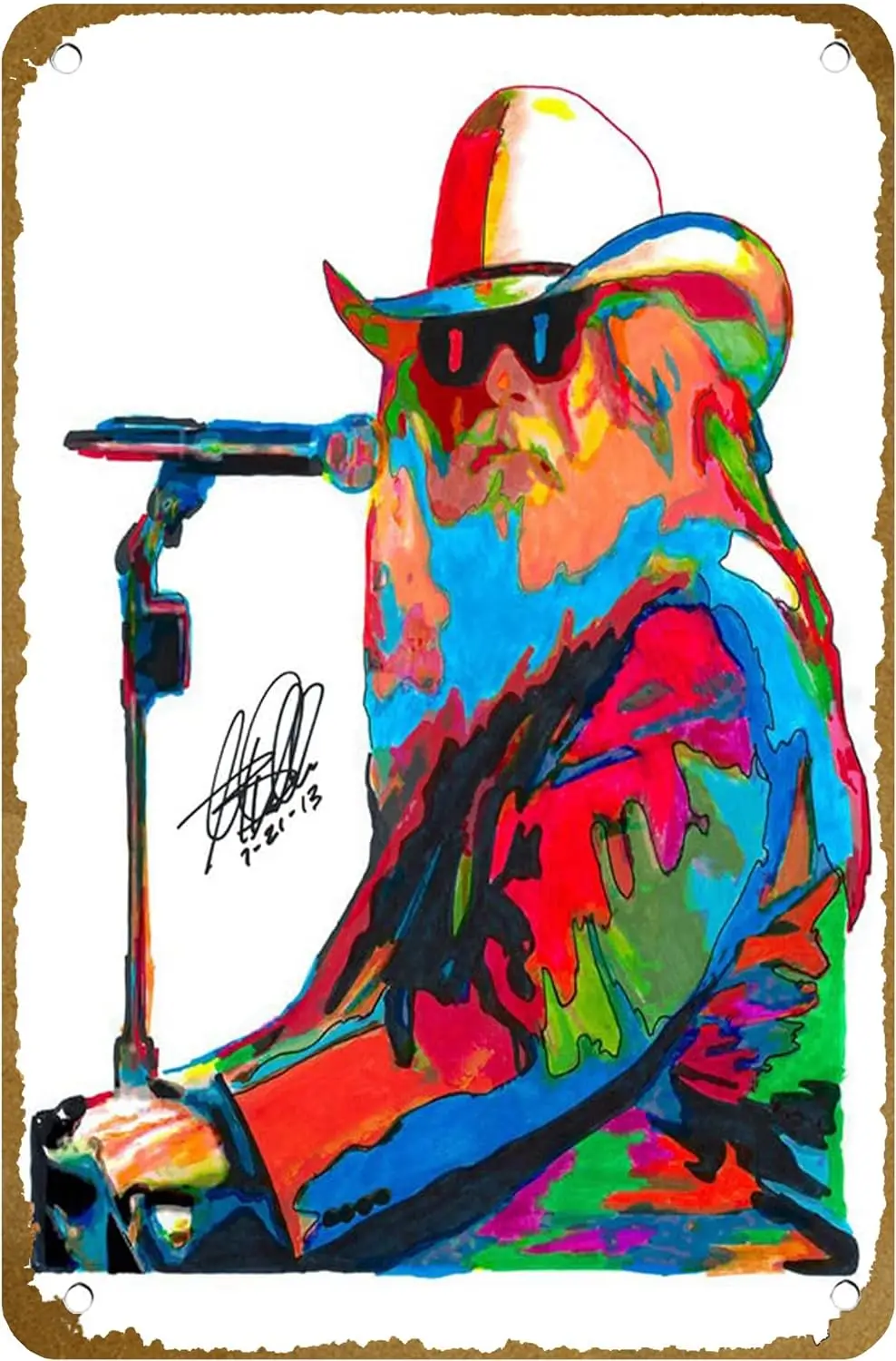 Leon Russell, Vocals, Piano, Guitar, Blues Rock, Folk Rock, Musician Poster Vintage Metal Tin sign Logo Family Club Bar Cafe Bed