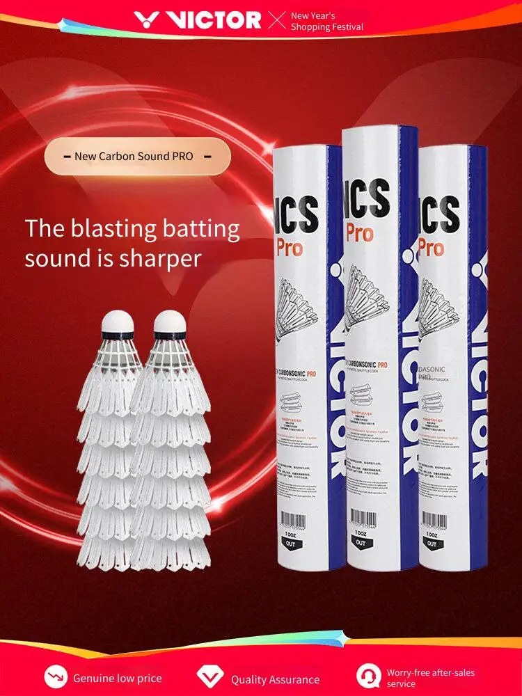 Victor NCS PRO Neuer Carbon-Sound Künstlicher Badminton-Federball Stabil und Langlebig Trainingszubehör Sport und Freizeit