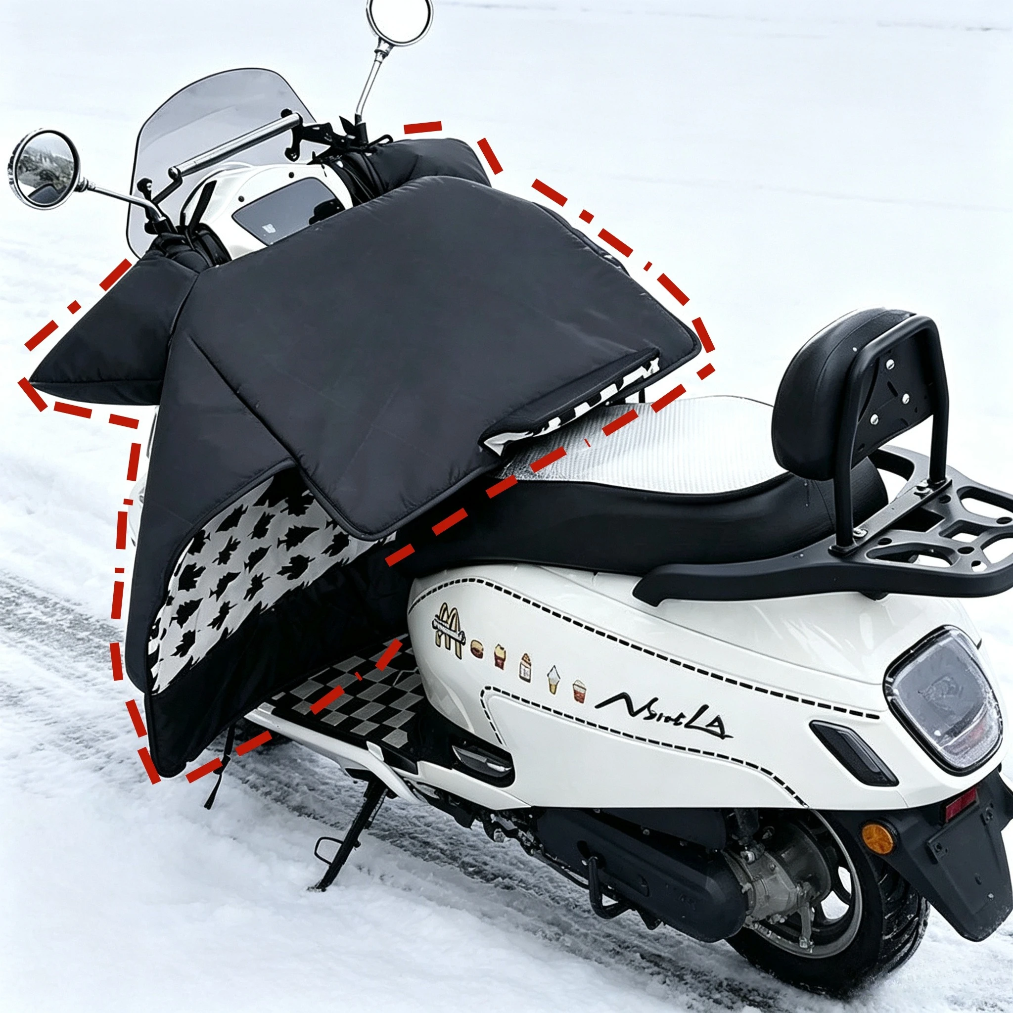 Winter Scooter Leg Cover Waterproof Windproof Thickened Warm Blanket Electric Motorcycle Windshield Apron Riding Protector