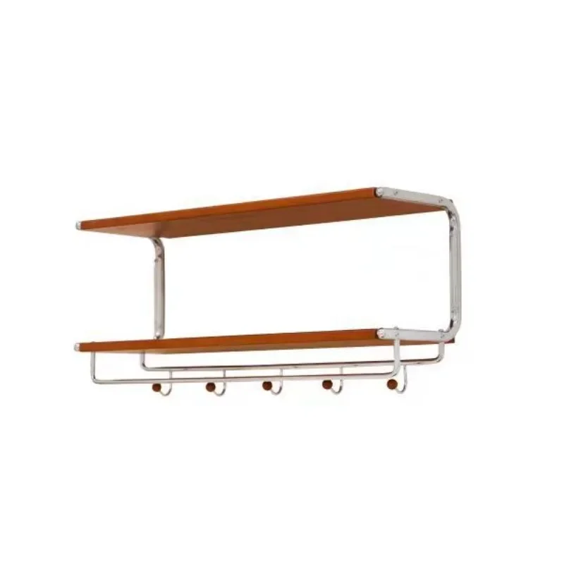 Wall baffle rack wall hanging porch living room bedroom hanging hanger medieval solid wood storage rack