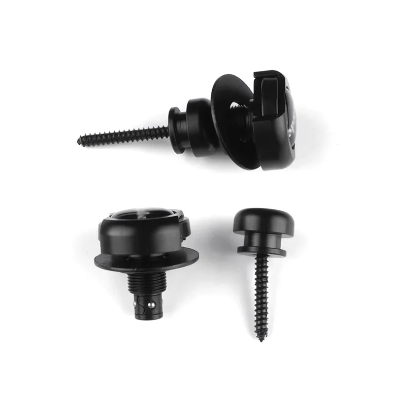 

A99I-2Pcs Guitar Strap Locks Button Locks Security Retainer Anti-Rust Metal Strap Buttons Retainer For Electric Guitar Bass