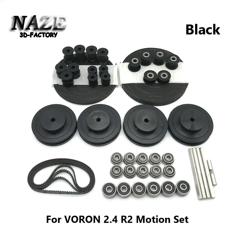 

NAZE Motion Set Corexy Motion Parts Gates GT2 LL-2GT RF Open Belt 2GT 16T 20T Pulley Shaft 625 F695RS Bearings For VORON 2.4 R2