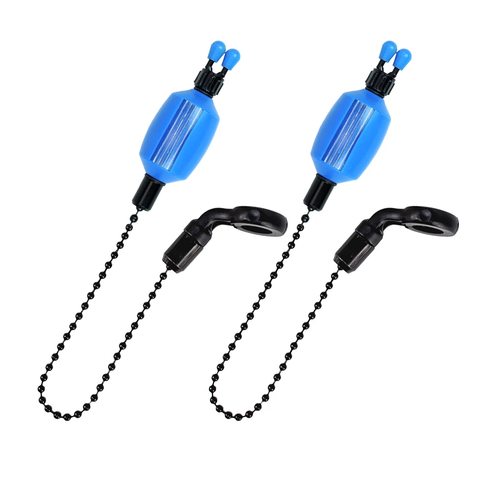 Hirisi 2 Stück Karpfenangeln Swinger Bissanzeiger, 5 Farben, langlebiger, durchsichtiger Kunststoff mit liniensicheren Clips, Karpfenangeln-Zubehör