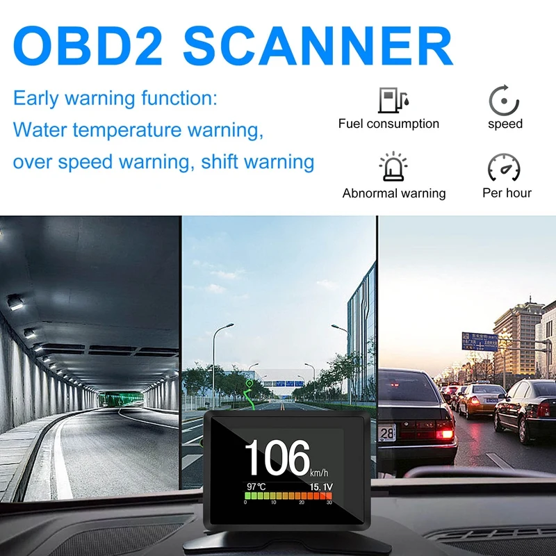 For Car A203 OBD2 On-Board Computer Car Digital Computer Trip Display Speed Fuel Consumption Gauge OBD2 Scanner