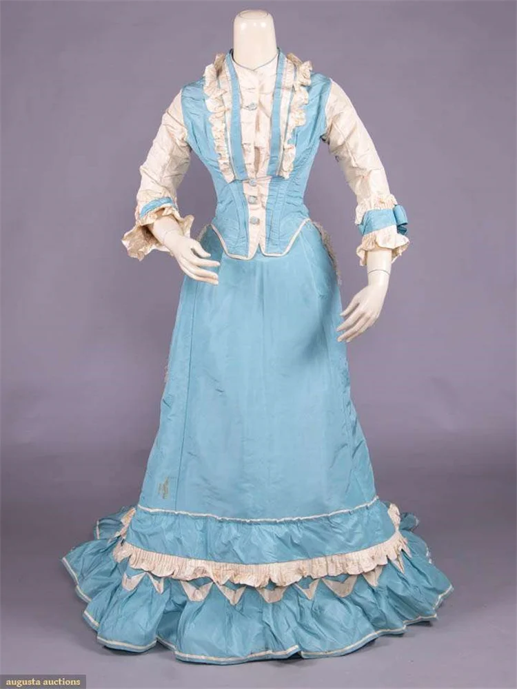 Medieval Renaissance Blue Ball Gown Dress Victorian Vintage Costume Tudor Elizabethan Party Dress