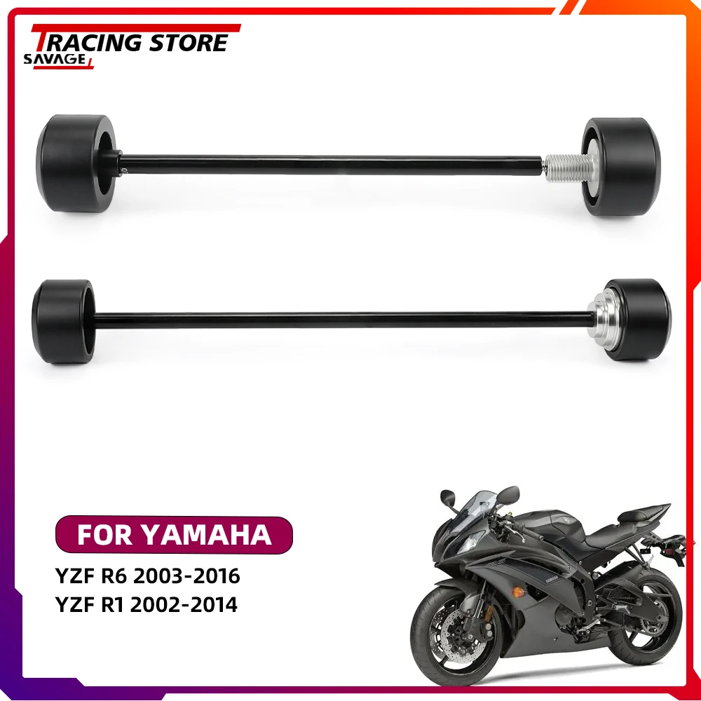

Мотоциклетная ось переднего и заднего переднего колеса для Yamaha YZFR6 YZFR1, слайдер шпинделя, защита от столкновений, вилка YZF R6 YZF R1