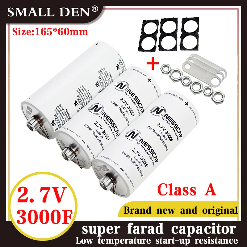 

2.7V 3000F Super Farad Capacitor High Current Large Capacity Can Be Used To Automotive Rectifier Module 16V 500F*6 2.8V 3000F