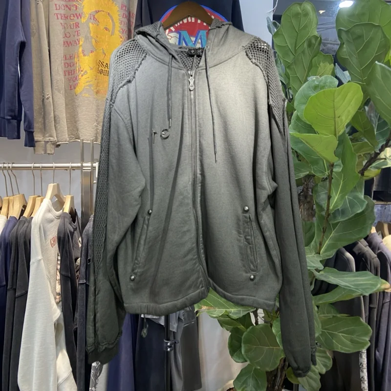 

Повседневная толстовка с капюшоном в стиле ретро в американском стиле на молнии, свободная посадка, мужская и женская толстовка Destroyed Me, модная брендовая повседневная одежда