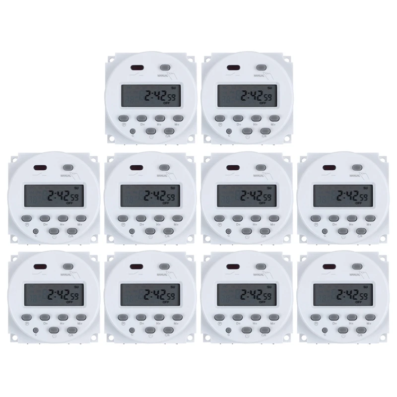 

Hot 10X DC 12V Digital LCD Power Programmable Timer Time Switch Relay 16A Amps