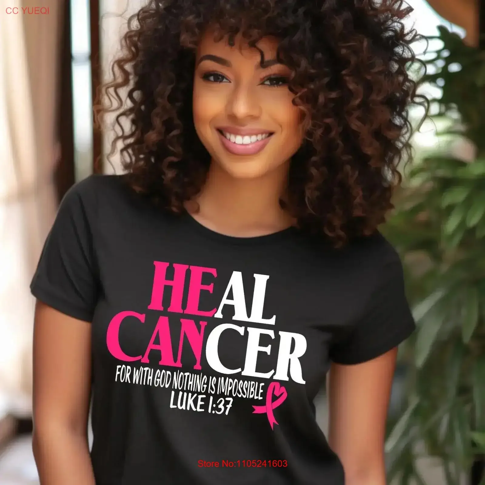 Heal Cancer Awareness T Shirt Breast Month Religious Support Fight vintage Washed Soft streetwear graphic Casual Stylish
