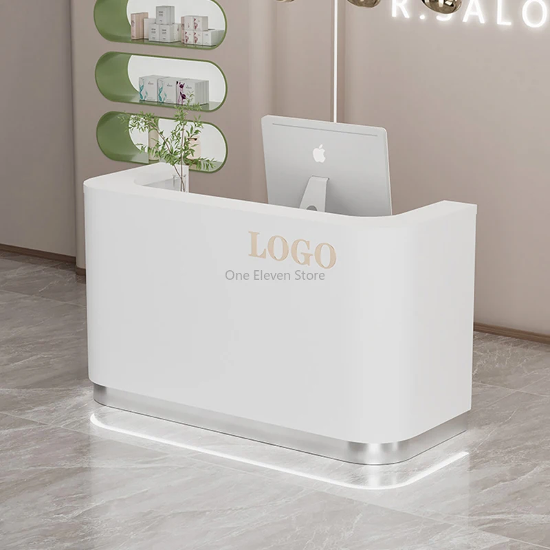 Nordic White Simplicity Desk Reception Clothing Store Information Reception Desk Escritorio De Recepcion Beauty Salon Furniture