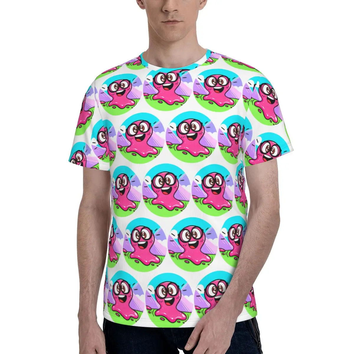 Super Slick Slime Sam T-Shirt for Men Cotton T Shirts Men's Short Sleeve Round Neck Summer Clothes Tops