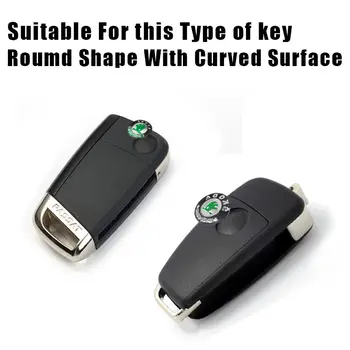 10mm nálepka s dálkovým ovládáním na auto Hliníková nálepka se znakem pro Škoda Octavia Kodiaq Fabia Superb Rapid Kamiq Karoq Derivati Yeti Enyaq A7 10 nejlepší prodej Samolepka s logem Škoda Key - №2