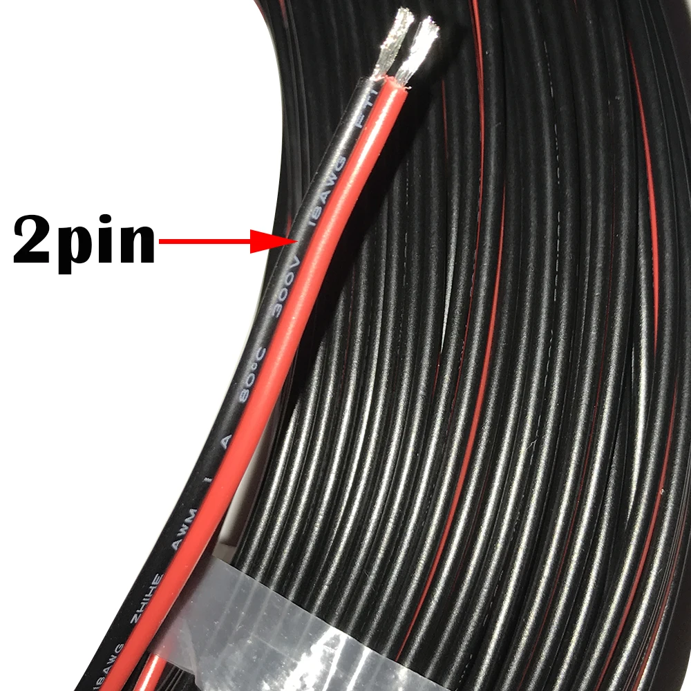 UL2468 22AWG Red Black Speaker Cable Double Core Wire 2Pin Parallel Line Flame Retardant Tinned Copper Wire Speaker Cable