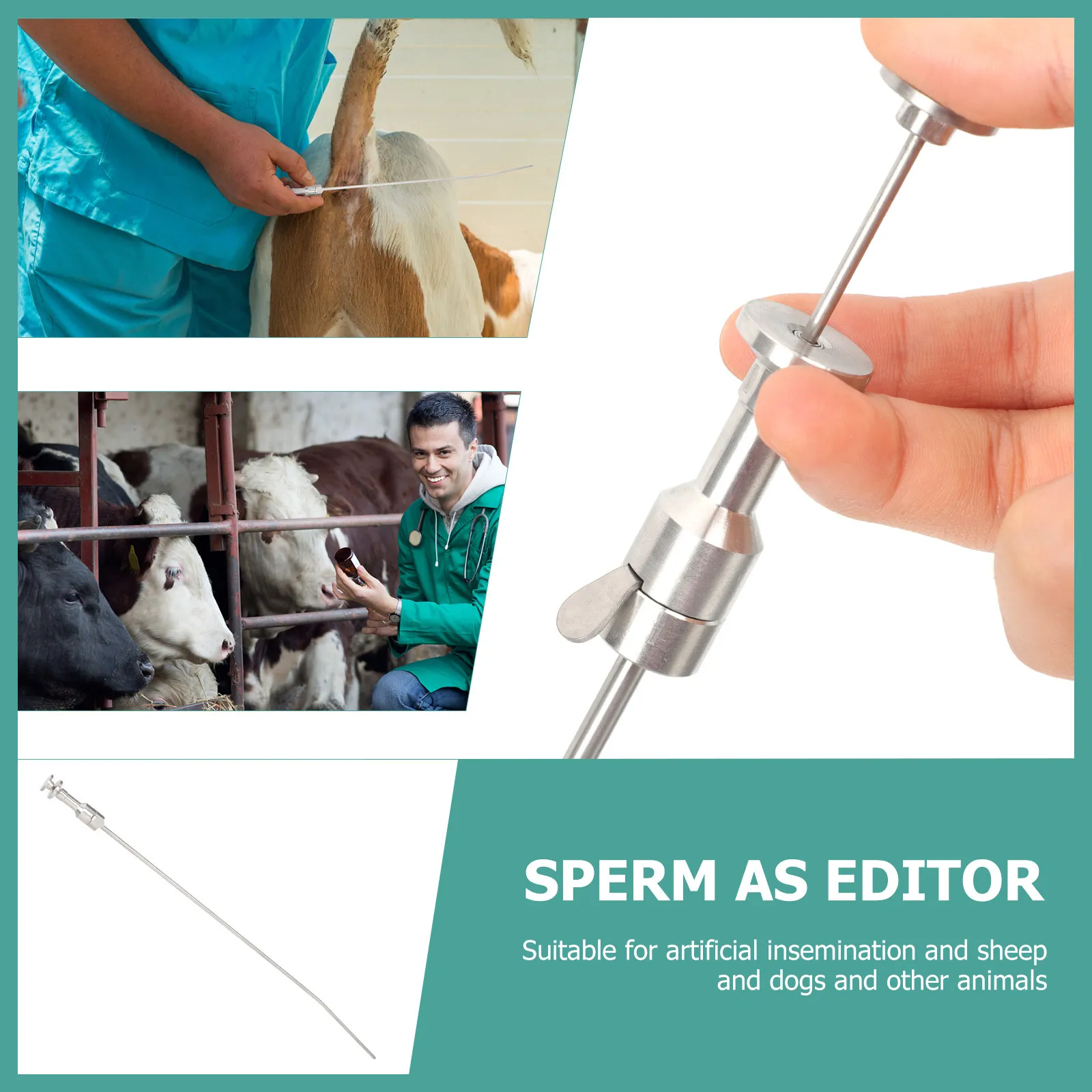 

Игла премиум-класса для крупного рогатого скота, инструмент из нержавеющей стали, оборудование для фермерских хозяйств, для искусственного осеменения КРС