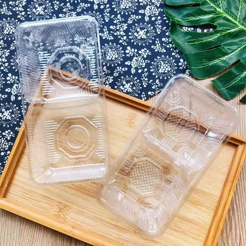 Plastic Food Tray Mooncake Carrier Long Strip Inner Tray Vacuum Formed Tray Mooncake Packaging Kitchen Baking Utensils
