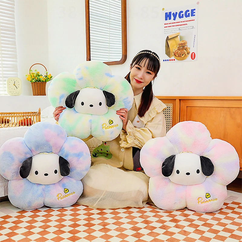 

sanrio Kawaii pochacco Plush Toy Stuffed Doll Cute Pet Pillow Creative Cushion Flower Seat Kids Birthday Xmas Gift for Children